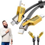 CABLE IBEK REFORZADO 4 EN 1 100CM 65W CB-2405 - Imagen 3