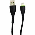 CABLES 1 M 2A EP6013 NEGRO USB-LIGHTNING 2A 1M - Imagen 2