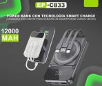 CARGADOR PORTATIL EP-C833 12000 MAH