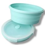 TUPPER DE SILICONA PLEGABLE  CELESTE