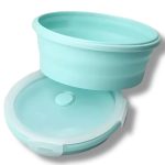 TUPPER DE SILICONA PLEGABLE  CELESTE