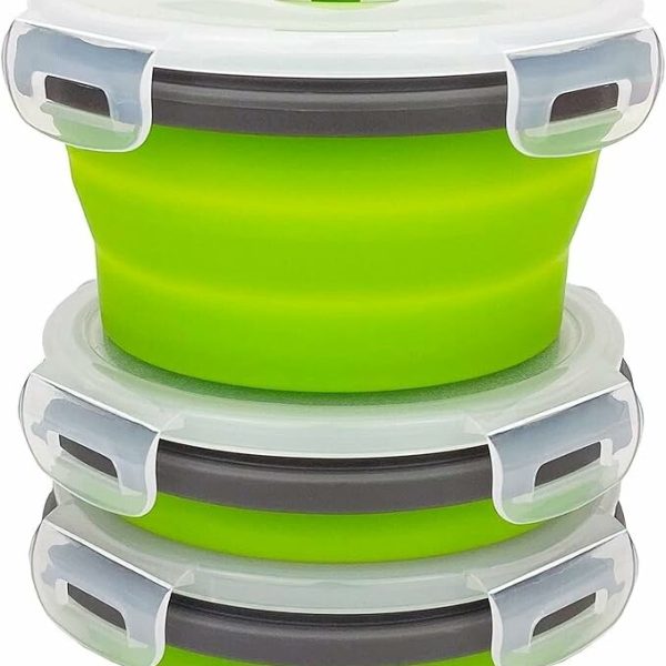 TUPPER DE SILICONA PLEGABLE  VERDE