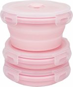 TUPPER DE SILICONA PLEGABLE  ROSA