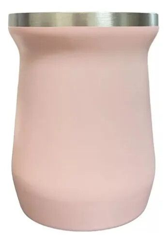 MATE TERMICO DE ACERO INOXIDABLE  180 ML ROSA PASTEL