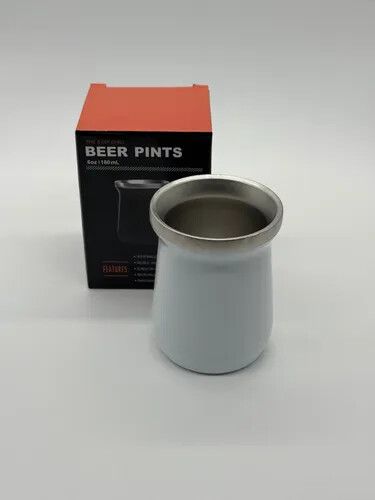 MATE TERMICO DE ACERO INOXIDABLE  180 ML BLANCO