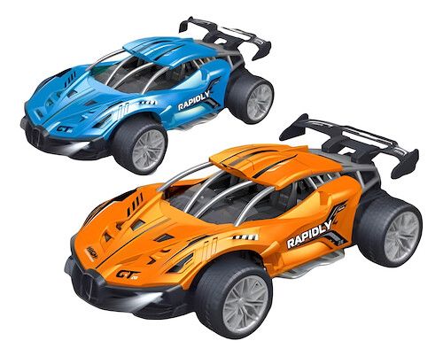 AUTO DE CARRERA SKELETON CON RADIO 223 NARANJA