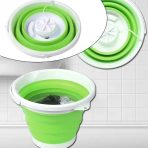 MINI LAVA ROPA PORTATIL USB CON BALDE VERDE - Imagen 2