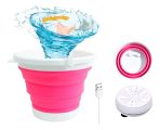 MINI LAVA ROPA PORTATIL USB CON BALDE ROSA