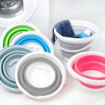 MINI LAVA ROPA PORTATIL USB CON BALDE ROSA - Imagen 2