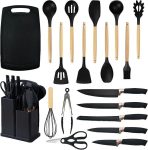 KIT DE UTENSILLOS DE COCINA  COLOR NEGRO 19 PCS S 1161-01