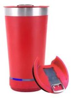 VASO TERMICO LED BT CON PARLANTE  473 ML BEER CUP ROJO - Imagen 2