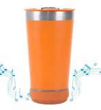 VASO TERMICO LED BT CON PARLANTE  473 ML BEER CUP NARANJA - Imagen 3