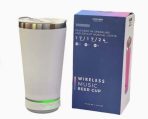 VASO TERMICO LED BT CON PARLANTE  473 ML BEER CUP BLANCO