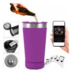 VASO TERMICO LED BT CON PARLANTE  473 ML BEER CUP UVA