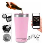 VASO TERMICO CON PARLANTE BT 473ML SIN LOGO RZ- ROSA CHICLE - Imagen 3