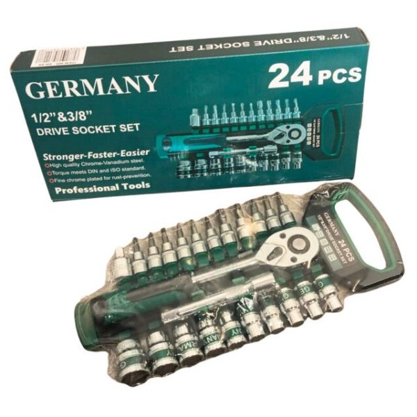 SET DE LLAVE TUBO GERMANY  24 PCS XR-24