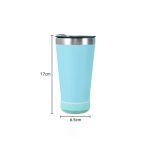 VASO TERMICO LED BT CON PARLANTE  473 ML BEER CUP TURQUESA