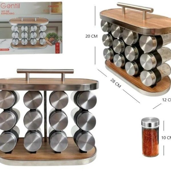 SET ESPECIERO 12 PCS GN-0072 PLATEADO
