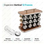 SET ESPECIERO 12 PCS GN-0072 PLATEADO - Imagen 3