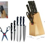 SET DE CUCHILLOS 7 PCS CON BASE GN-0085