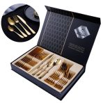 SET DE CUBIERTOS DORADO 1012C