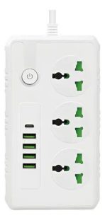 ZAPATILLA CARGADOR 4USB + TP 3.4A B09 BLANCO - Imagen 3