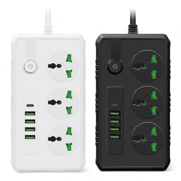 ZAPATILLA CARGADOR 4USB + TP 3.4A B09 NEGRO
