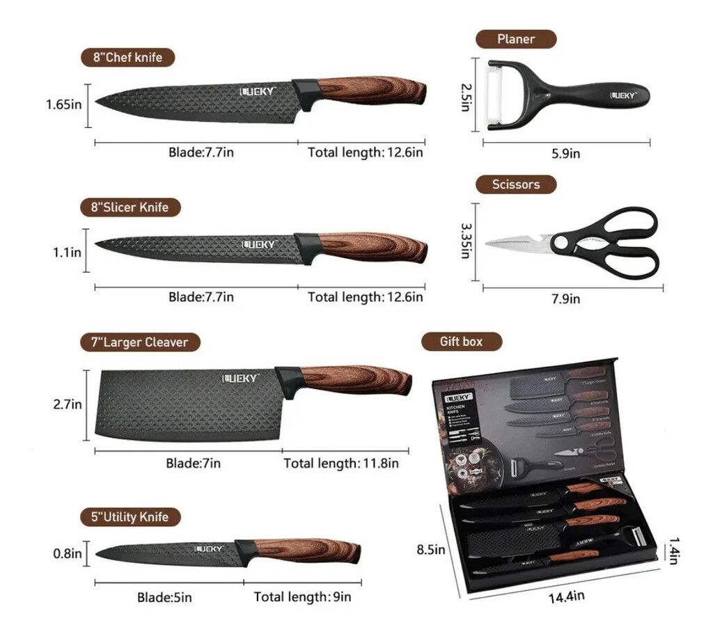 SET DE CUCHILLOS DE 6 PIEZAS ER-0588 – MTP Patagonico
