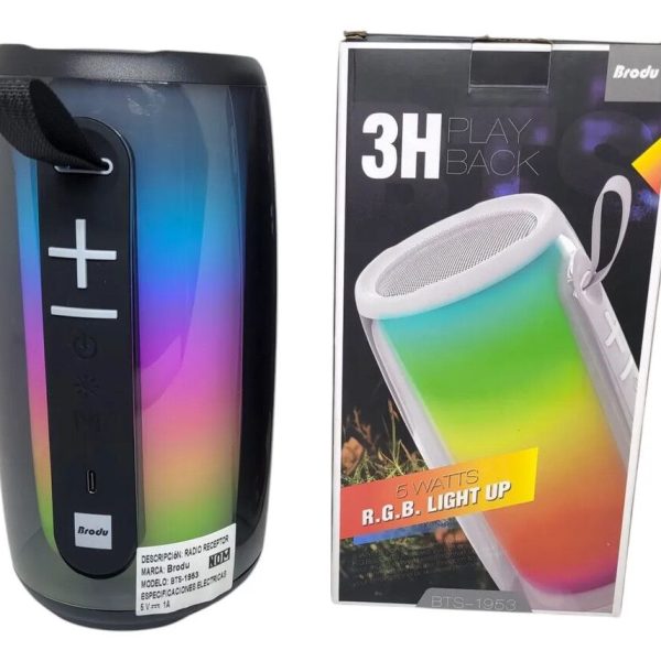 PARLANTE SPEAKER BTS 1953 RGB TRANSPARENTE Y NEGRO