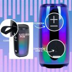 PARLANTE SPEAKER BTS 1953 RGB TRANSPARENTE Y NEGRO - Imagen 5