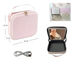 BOLSO ORGANIZADOR DE MAQUILLAJE CON ESPEJO COLOR ROSA