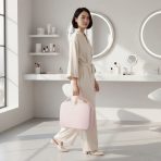 BOLSO ORGANIZADOR DE MAQUILLAJE CON ESPEJO COLOR ROSA - Imagen 5