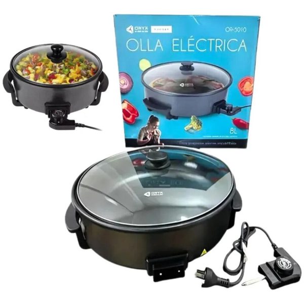 OLLA ELECTRICA ORYX 8 L 1300W NEGRA OR 5010
