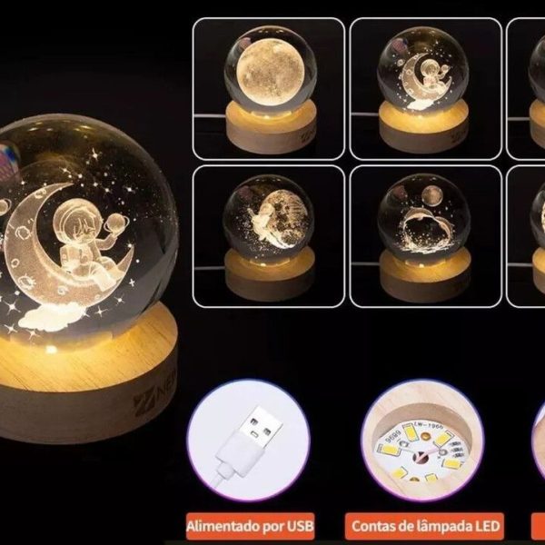 BOLA LED DE CRISTAL DISEÑOS VARIOS LED 830071