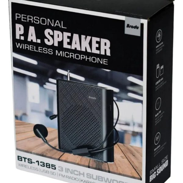 RADIO MEGAFONO CON CABLE Y BT BTS 1385