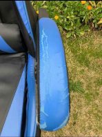 SILLA GAMER VONNE SV-GO CUERO SINTETICO COLOR NEGRA Y AZUL OUTLET - Imagen 6