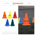 CONO MULTIUSO DE SEÑALIZACION VIAL O DEPORTIVA COLOR NARANJA 20CM - Imagen 3