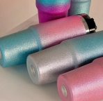 VASO TERMICO ACERO 900 ML ISA 824 FUCSIA Y PLATEADO PURPU