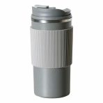 VASO TERMICO CON TAPA ANTIDERRAME GRIS