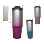 VASO TERMICO ACERO 900 ML ISA 824 VERDE Y PLATEADO PURPU - Imagen 2