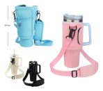 PORTA BOTELLA TERMICA CON CORREA Y BOLSILLO NEGRA PTB - Imagen 2