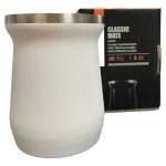 MATE DE ACERO INOXIDABLE 236 ML BLANCO