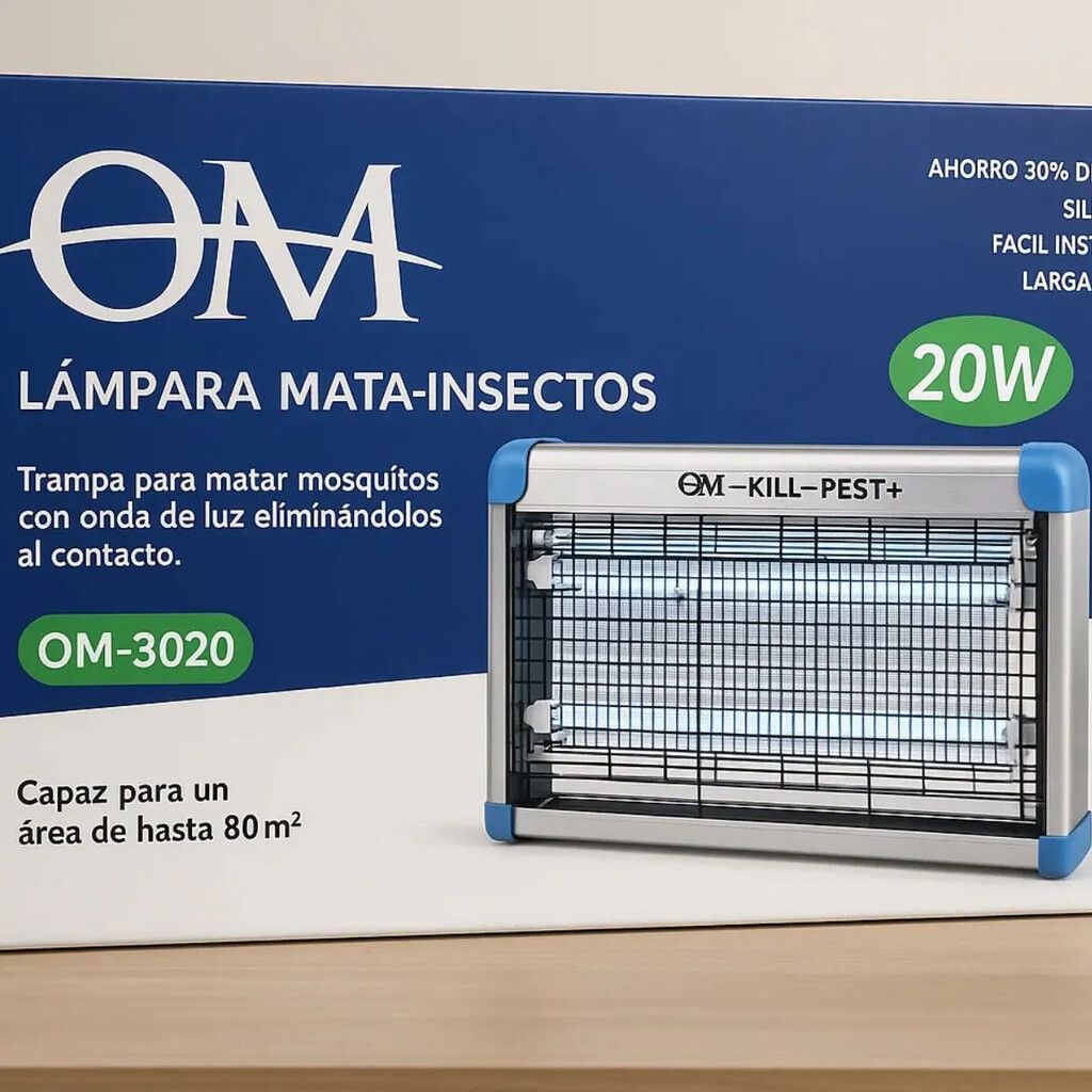 LAMPARA MATAMOSQUITO CELESTE 20W OM-3020 LAMPARA MATAMOSQUITO CELESTE 20W OM-3020 - Imagen 1