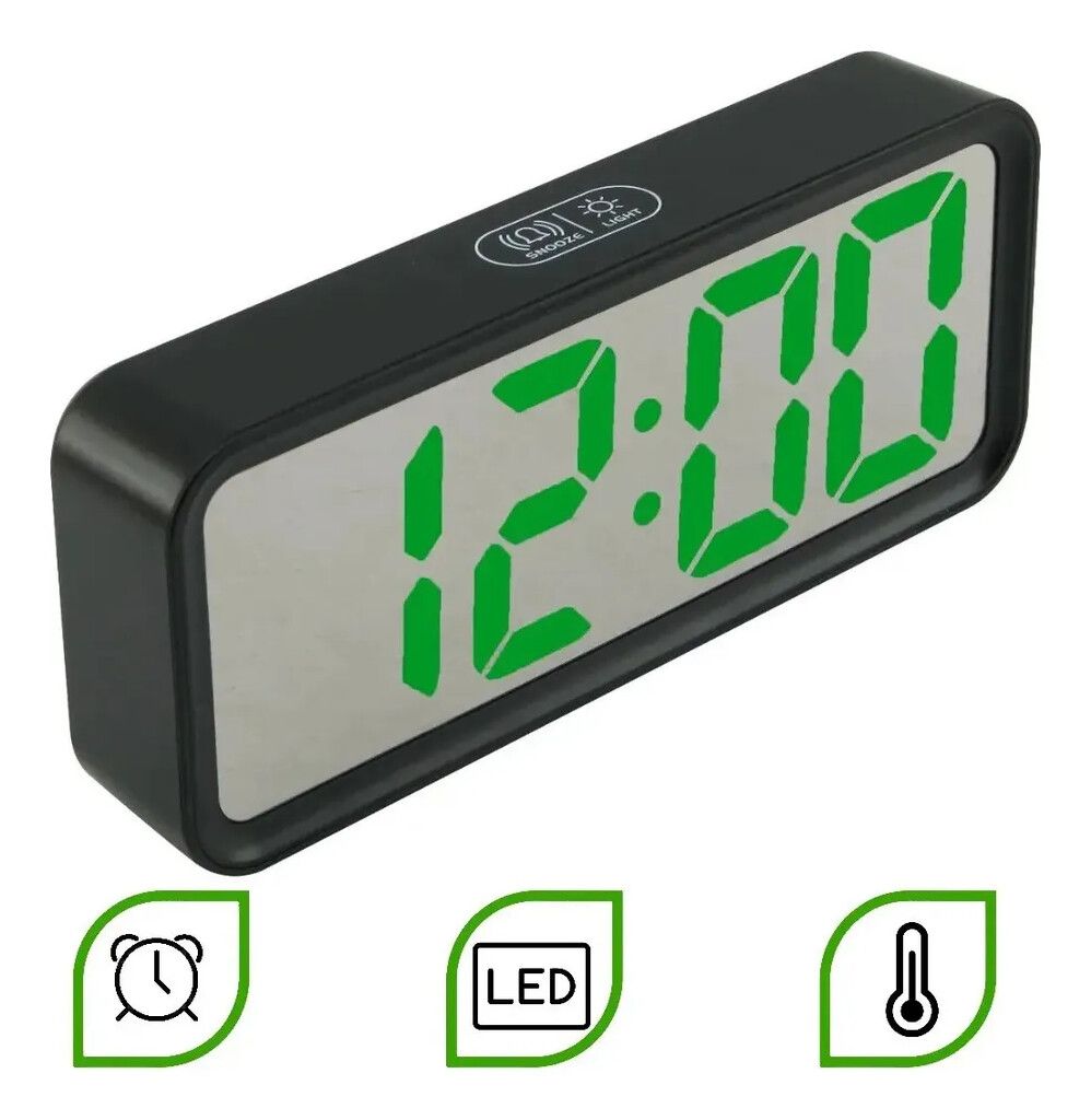 RELOJ DESPERTADOR MULTIFUNCION DT-6508 ESPEJADO RELOJ DESPERTADOR MULTIFUNCION DT-6508 ESPEJADO - Imagen 1