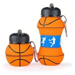 BOTELLA PLEGABLE DEPORTIVO BASQUET NARANJA