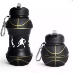 BOTELLA PLEGABLE DEPORTIVO BASQUET NEGRO