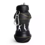 BOTELLA PLEGABLE DEPORTIVO BASQUET NEGRO - Imagen 2