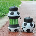 BOTELLA PLEGABLE DEPORTIVO FUTBOL BLANCA