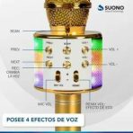 MICROFONO KARAOKE EFECTO DE V -MIC-21007-KA5796 DORADO - Imagen 2