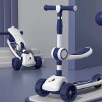 MONOPATIN CON ASIENTO C/LUZ M-162101,AZUL Y BLANCO